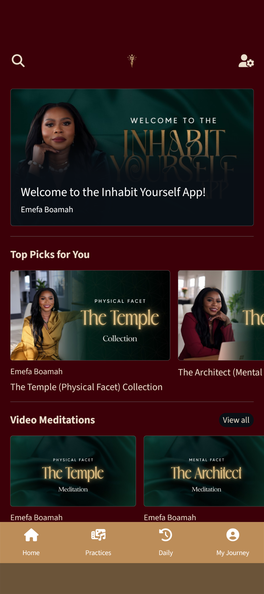 Inhabit Yourself app